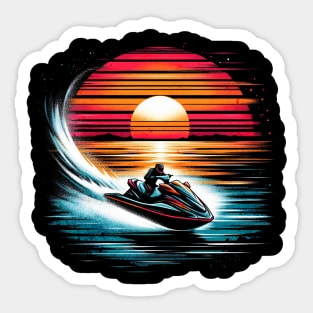 Wave Rider Jetski Design Sticker